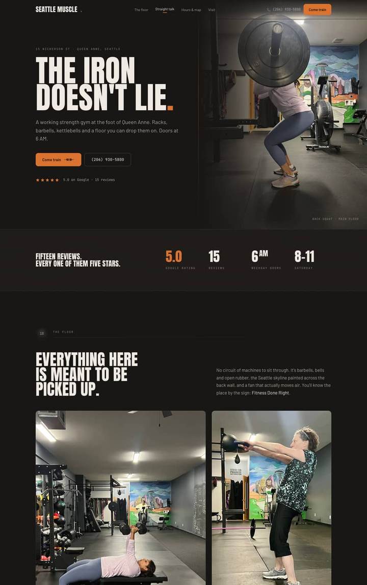 Website built for Seattle Muscle